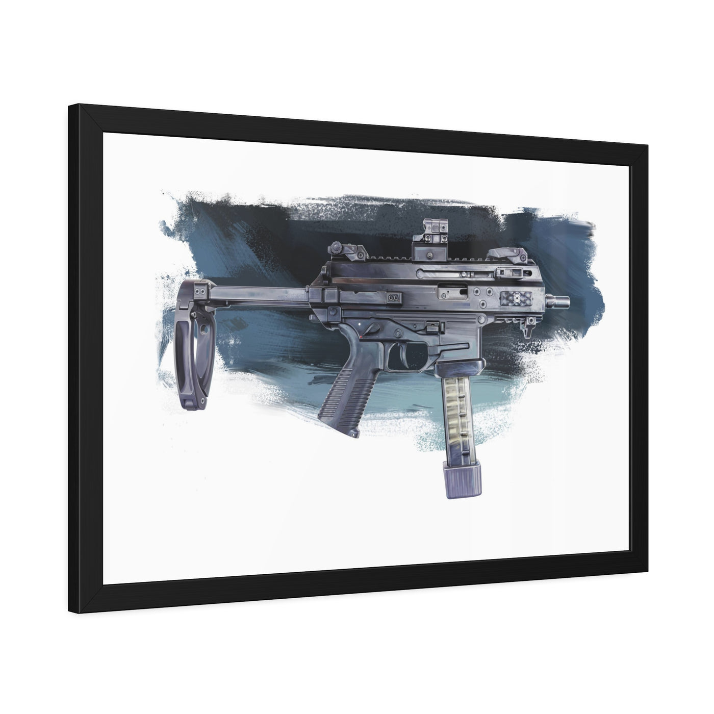 Elite Forces 9mm Carbine Painting - Black Frame - Value Collection