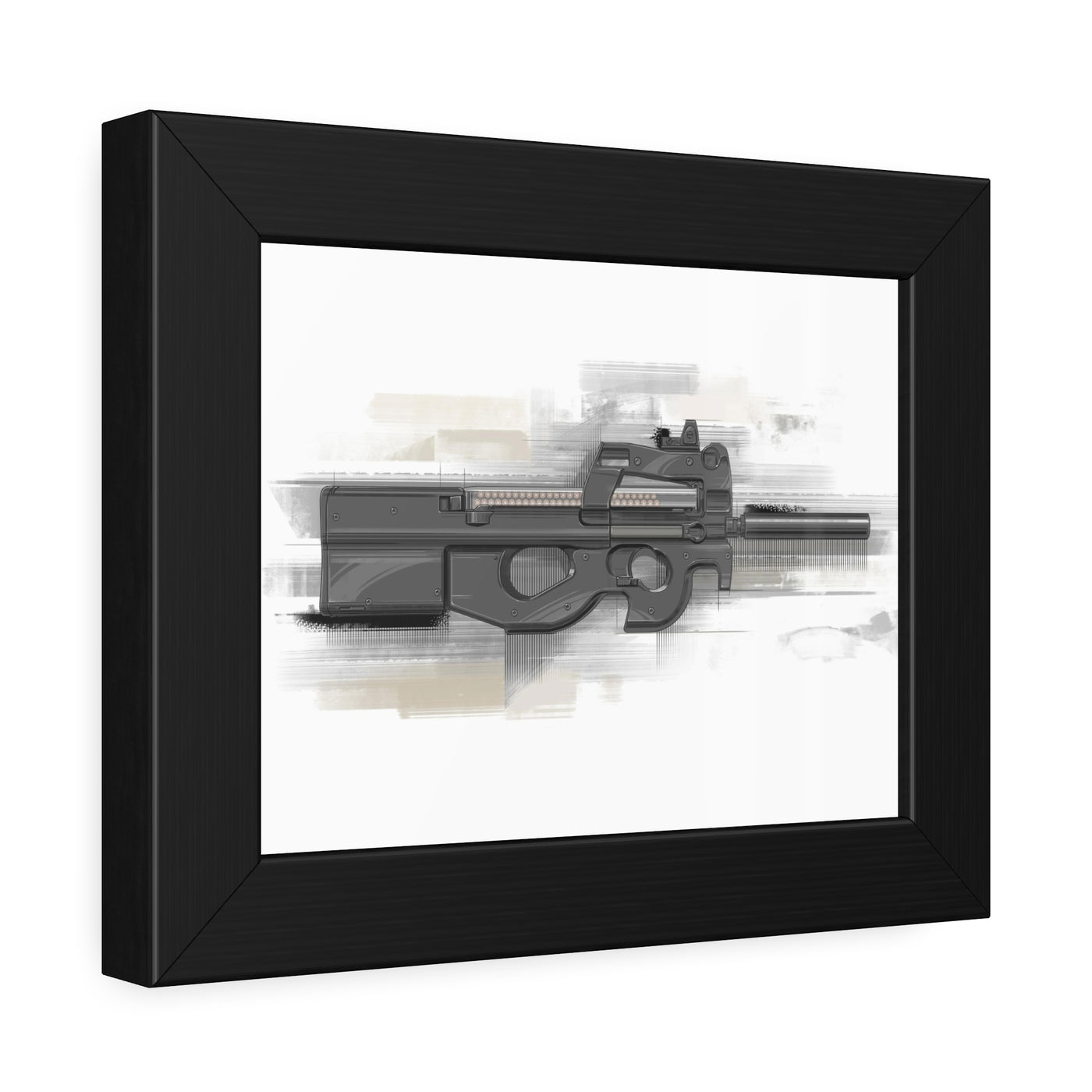 Secret Service Subgun - Bullpup 5.7x28mm Painting - Yellow Accents - Black Frame - Value Collection