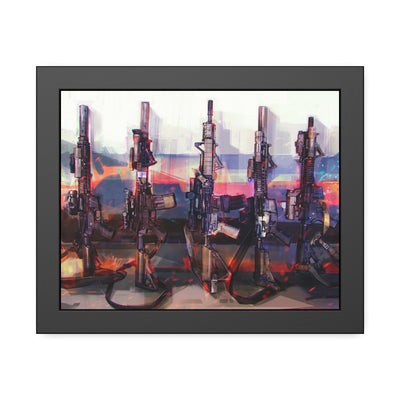 The Lineup - AR15 Painting - Black Frame - Value Collection