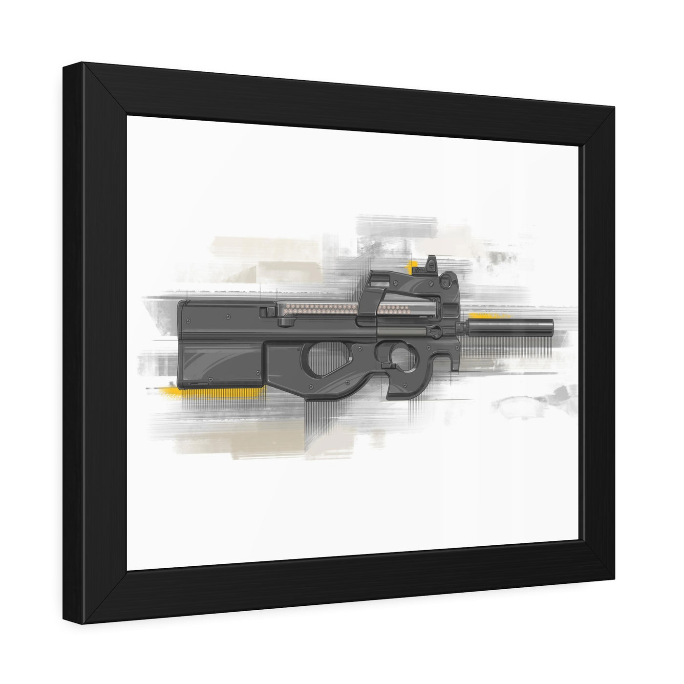 Secret Service Subgun - Bullpup 5.7x28mm Painting - Black Frame - Value Collection