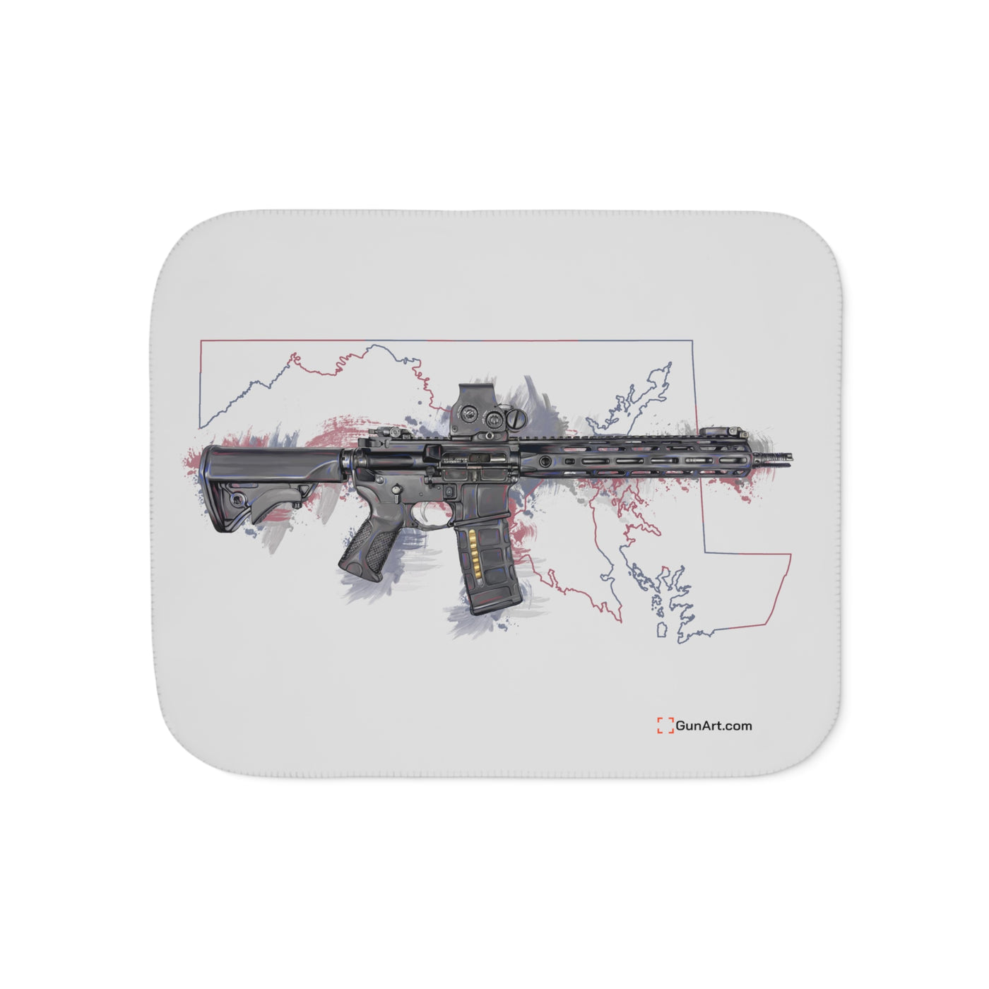 Defending Freedom - Maryland - AR-15 State Sherpa Blanket - Colored State