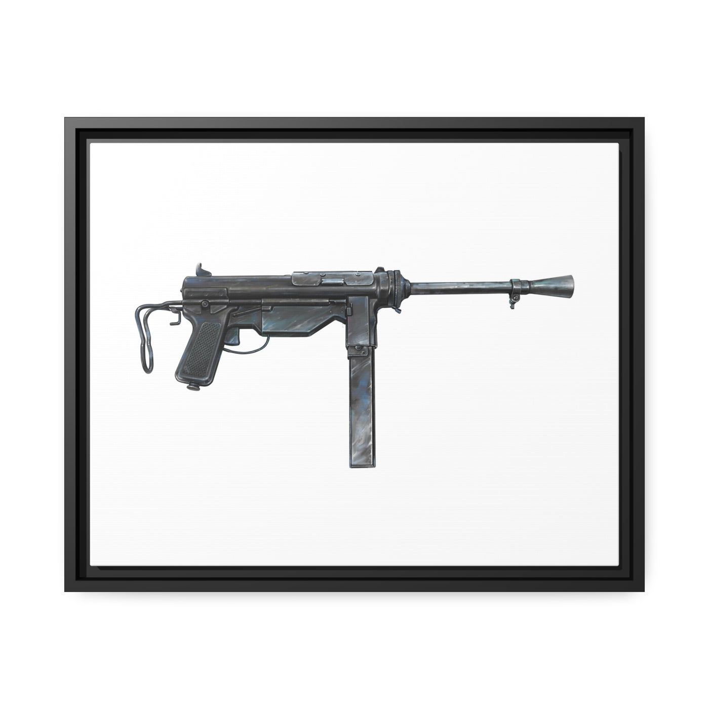 Grease Gun Painting - Just The Piece - Black Framed Wrapped Canvas - Value Collection