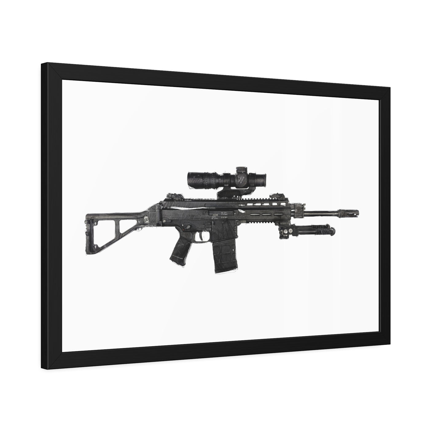 The Urban Sniper Painting - Just The Piece - Black Frame - Value Collection