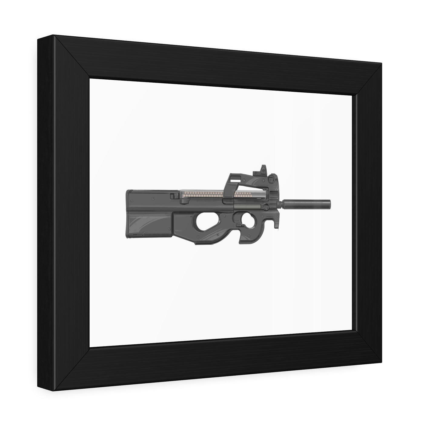 Secret Service Subgun - Bullpup 5.7x28mm Painting - Just The Piece - Black Frame - Value Collection