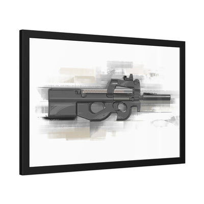 Secret Service Subgun - Bullpup 5.7x28mm Painting - Yellow Accents - Black Frame - Value Collection