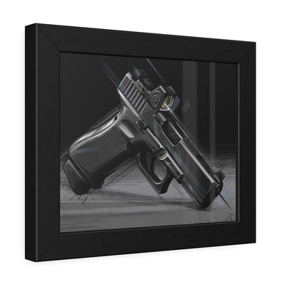 The Last Resort - OG Black Poly Pistol Painting - Black Frame - Value Collection