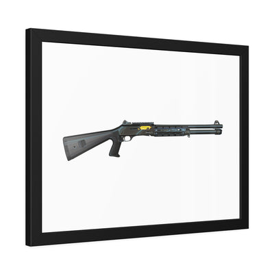 Special Ops Shotgun 12 Gauge Painting - Just the Piece - Black Frame - Value Collection