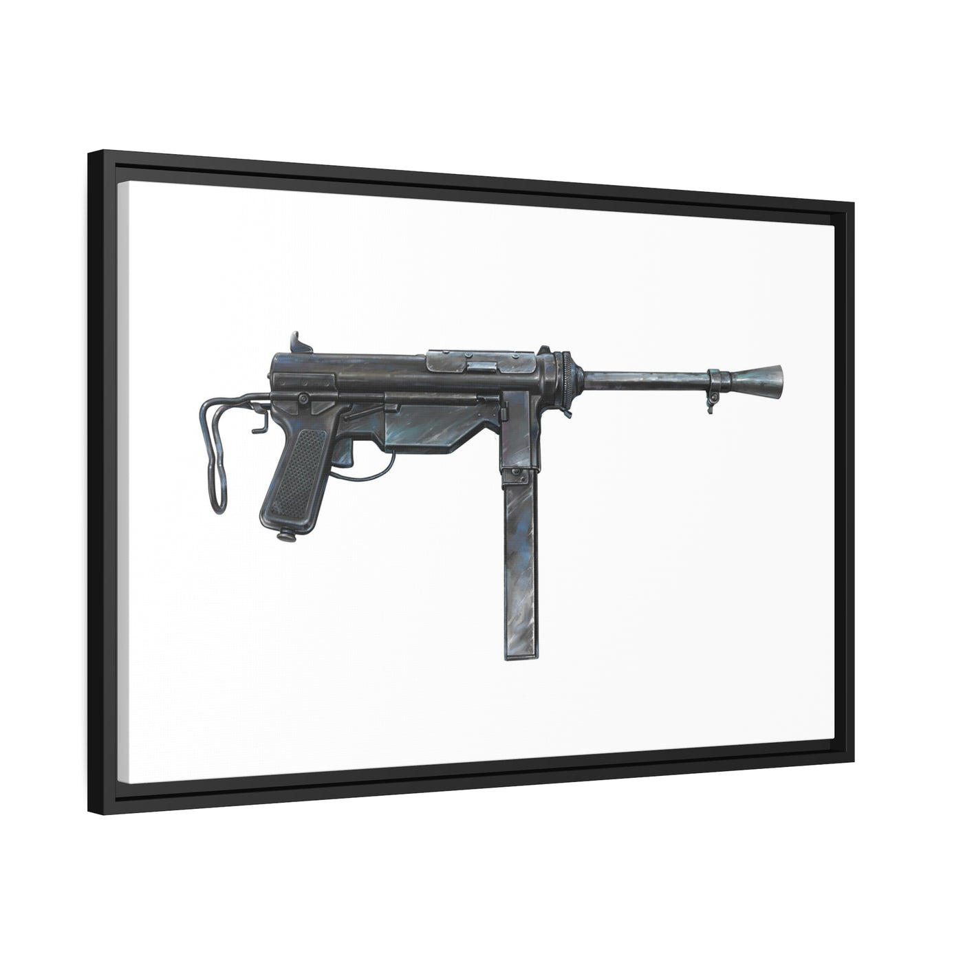 Grease Gun Painting - Just The Piece - Black Framed Wrapped Canvas - Value Collection