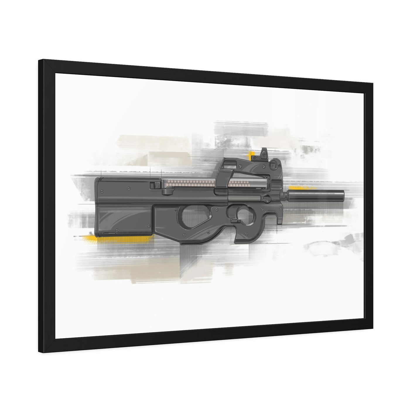 Secret Service Subgun - Bullpup 5.7x28mm Painting - Black Frame - Value Collection