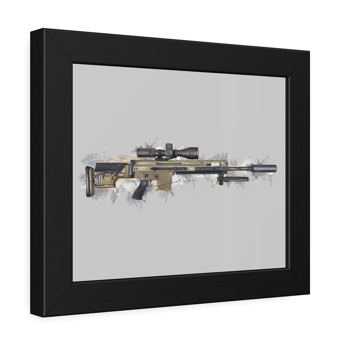 Socom Sniper Rifle Painting - Black Frame - Value Collection