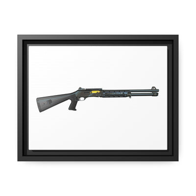 Special Ops Shotgun 12 Gauge Painting - Just the Piece - Black Framed Wrapped Canvas - Value Collection