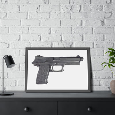 Tactical .45 ACP Poly Pistol Painting - Just The Piece - Black Frame - Value Collection