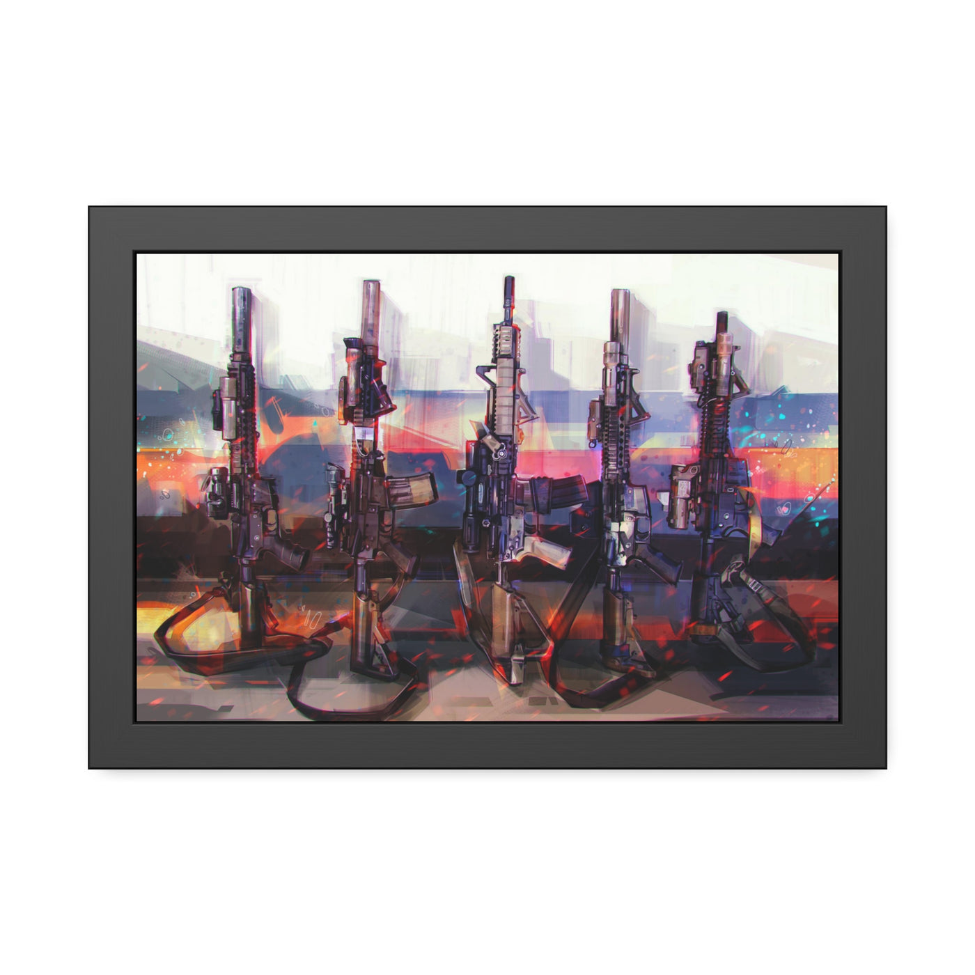 The Lineup - AR15 Painting - Black Frame - Value Collection