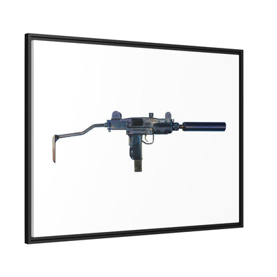 The Miniature Menace - Full Auto Subgun Painting - Just The Piece - Black Framed Wrapped Canvas - Value Collection