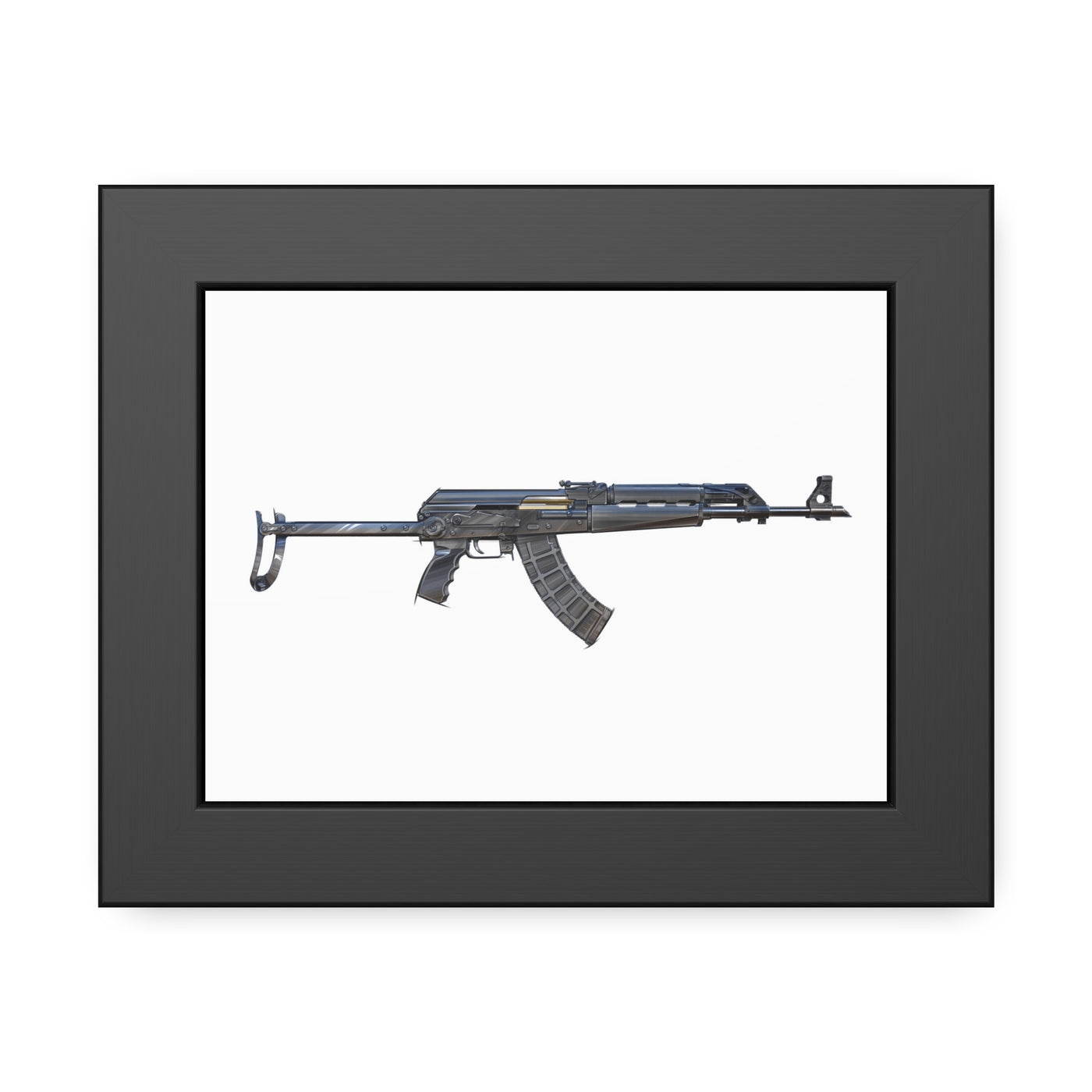 The Paratrooper AK-47 Painting - Just The Piece - Black Frame - Value Line