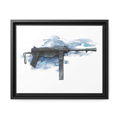 Grease Gun Painting - Black Framed Wrapped Canvas - Value Collection