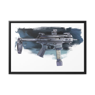 Elite Forces 9mm Carbine Painting - Black Framed Wrapped Canvas - Value Collection