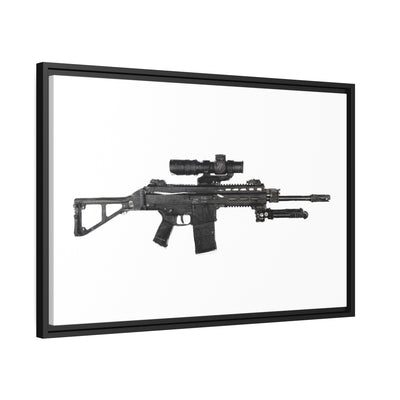 The Urban Sniper Painting - Just The Piece - Black Framed Wrapped Canvas - Value Collection