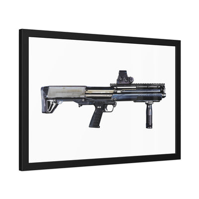 Tactical Bullpup Shotgun Painting - Just The Piece - Black Frame - Value Collection