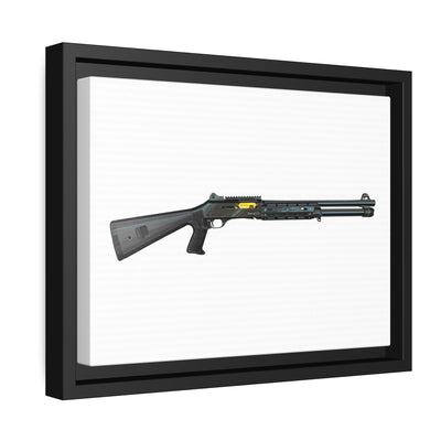 Special Ops Shotgun 12 Gauge Painting - Just the Piece - Black Framed Wrapped Canvas - Value Collection