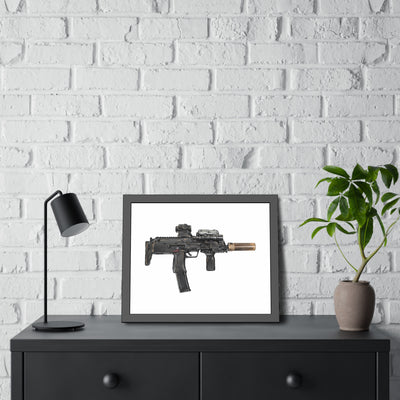 German 4.6x30mm Sub Machine Gun Painting - Just The Piece - Black Frame - Value Collection