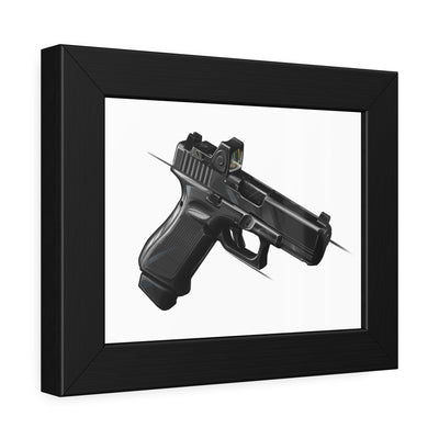 The Last Resort - OG Black Poly Pistol Painting - Just The Piece - Black Frame - Value Collection