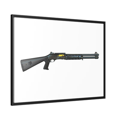 Special Ops Shotgun 12 Gauge Painting - Just the Piece - Black Framed Wrapped Canvas - Value Collection