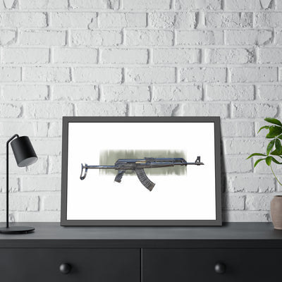 The Paratrooper / AK-47 Underfolder Painting - Black Frame - Value Collection