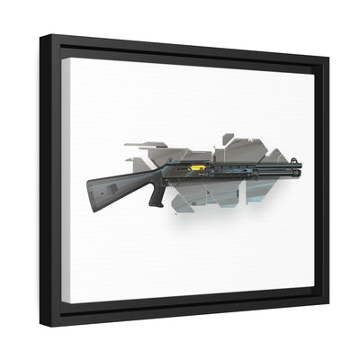 Special Ops Shotgun 12 Gauge Painting - Black Framed Wrapped Canvas - Value Collection