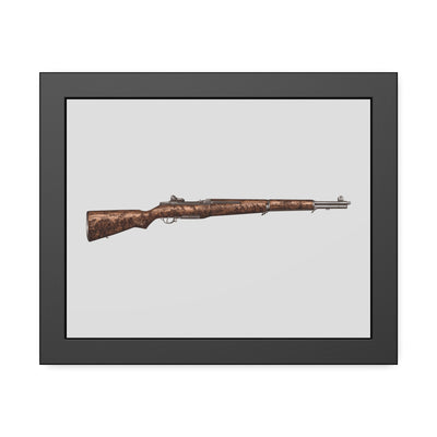 Honoring The Brave / M1 Garand / World War II D-Day Painting - Just The Piece - Black Frame - Value Collection