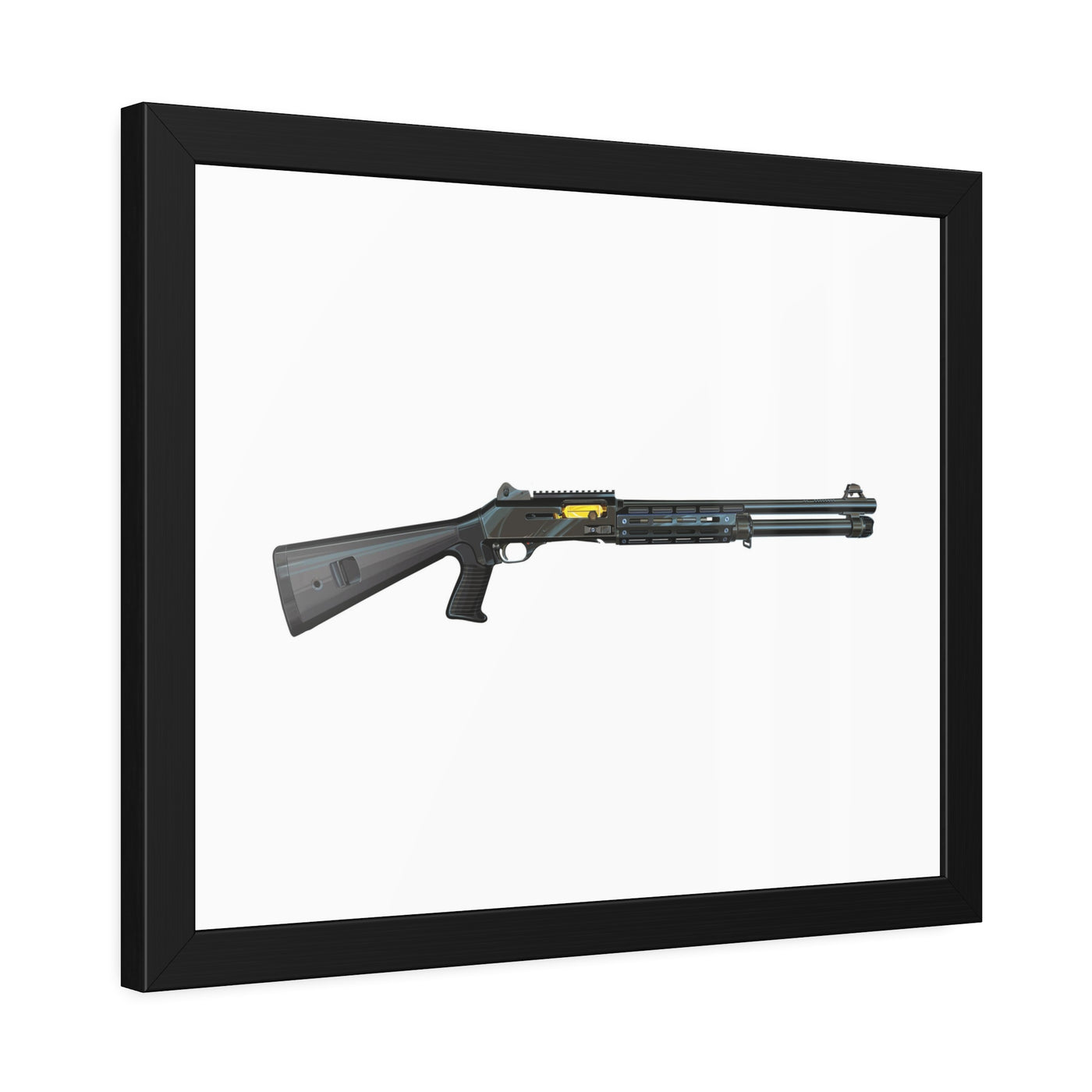 Special Ops Shotgun 12 Gauge Painting - Just the Piece - Black Frame - Value Collection