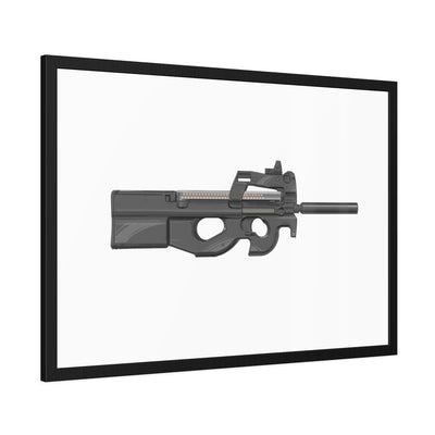 Secret Service Subgun - Bullpup 5.7x28mm Painting - Just The Piece - Black Frame - Value Collection