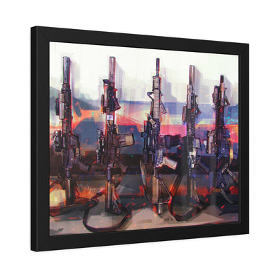 The Lineup - AR15 Painting - Black Frame - Value Collection