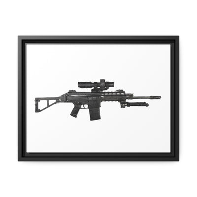 The Urban Sniper Painting - Just The Piece - Black Framed Wrapped Canvas - Value Collection