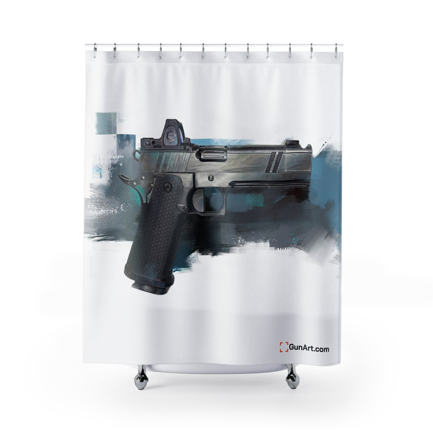 2011 Bravo Pistol Shower Curtains