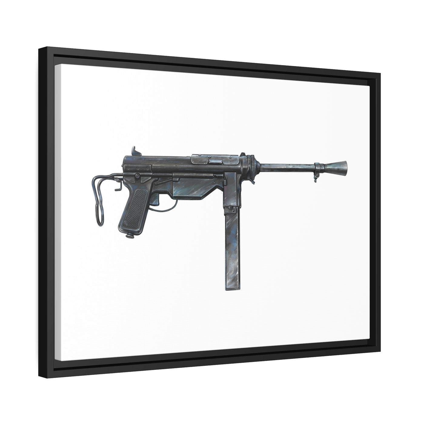 Grease Gun Painting - Just The Piece - Black Framed Wrapped Canvas - Value Collection