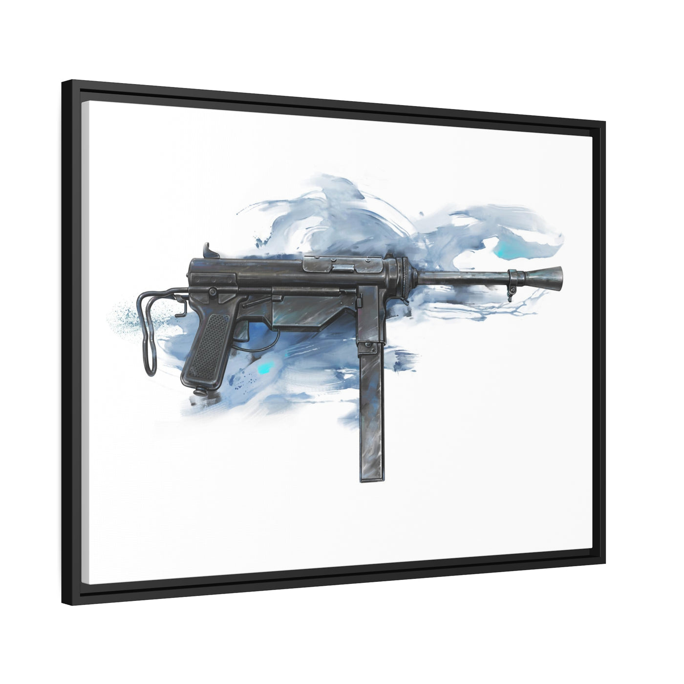 Grease Gun Painting - Black Framed Wrapped Canvas - Value Collection