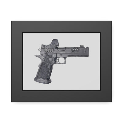 2011 Delta Pistol Painting - Just The Piece - Black Frame - Value Collection