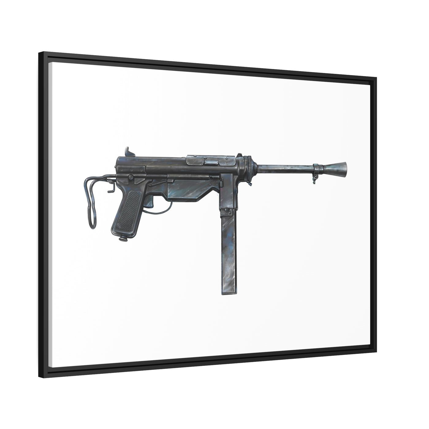 Grease Gun Painting - Just The Piece - Black Framed Wrapped Canvas - Value Collection