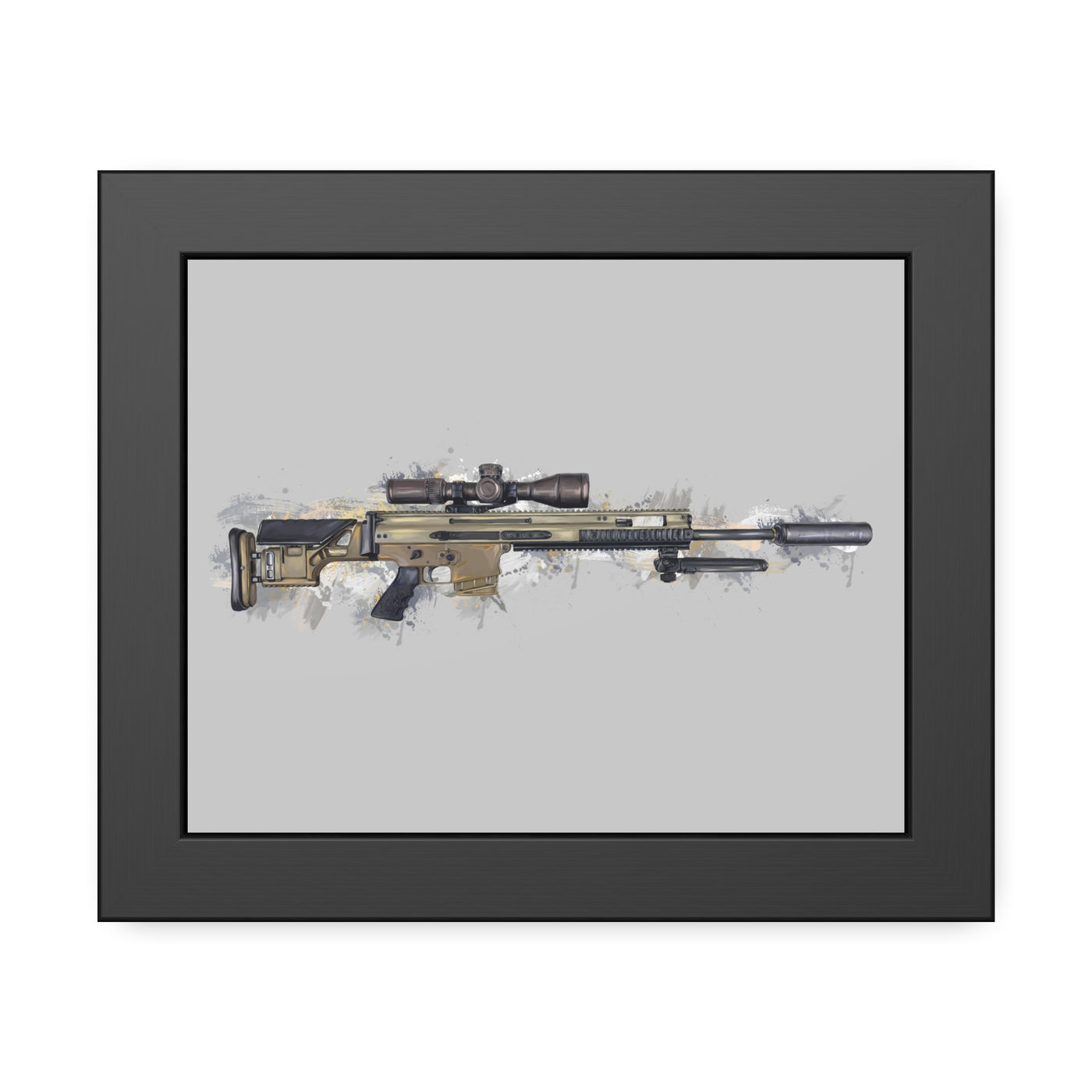 Sniper Rifle Frame Socom Sniper Rifle Painting - Black Frame - Value Collection – Gun Art