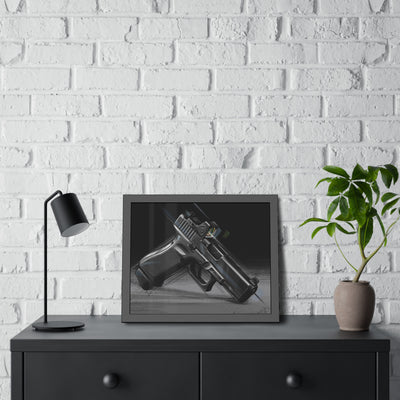 The Last Resort - OG Black Poly Pistol Painting - Black Frame - Value Collection