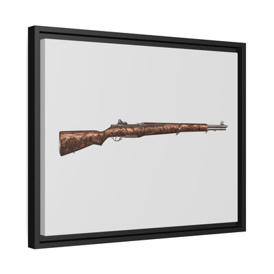 Honoring The Brave / M1 Garand / World War II D-Day Painting - Just The Piece - Black Framed Wrapped Canvas - Value Collection