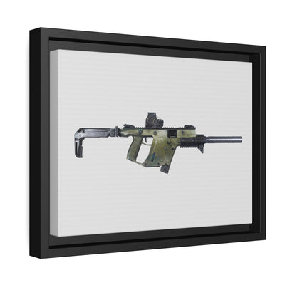 The Vindicator - Suppressed SMG Painting - Just The Piece - Black Framed Wrapped Canvas - Value Collection