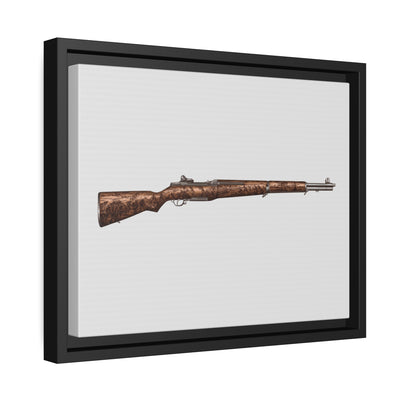 Honoring The Brave / M1 Garand / World War II D-Day Painting - Just The Piece - Black Framed Wrapped Canvas - Value Collection