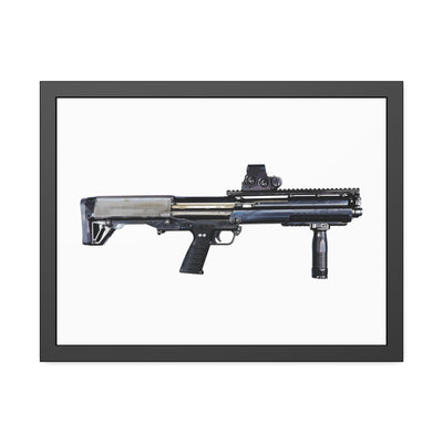 Tactical Bullpup Shotgun Painting - Just The Piece - Black Frame - Value Collection