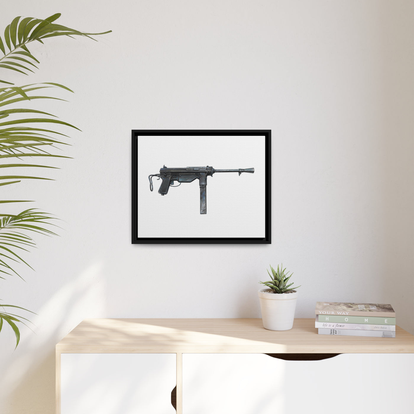 Grease Gun Painting - Just The Piece - Black Framed Wrapped Canvas - Value Collection