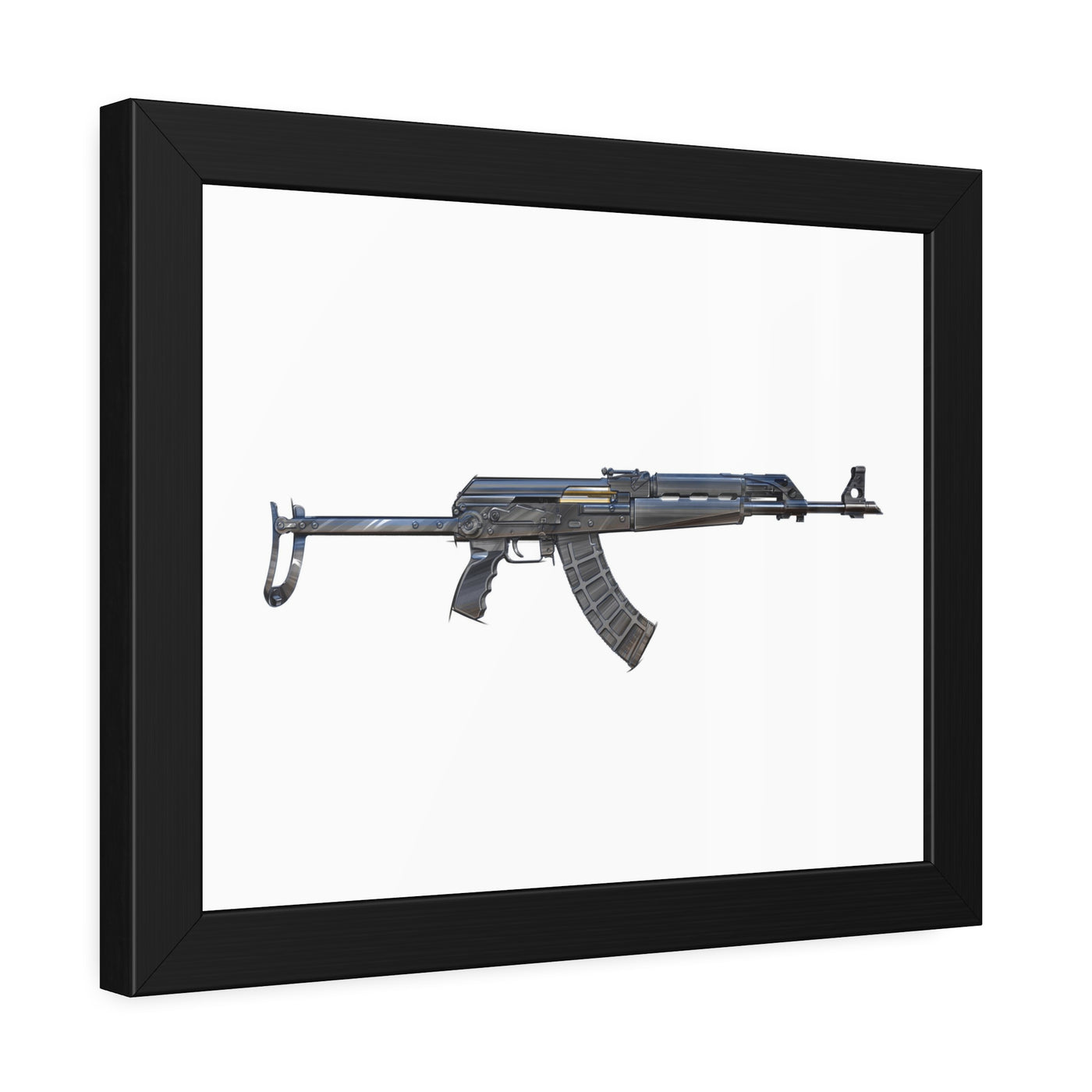 The Paratrooper AK-47 Painting - Just The Piece - Black Frame - Value Line