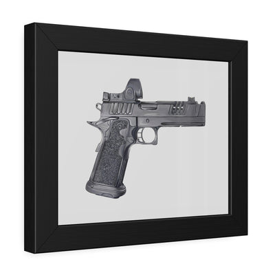 2011 Delta Pistol Painting - Just The Piece - Black Frame - Value Collection