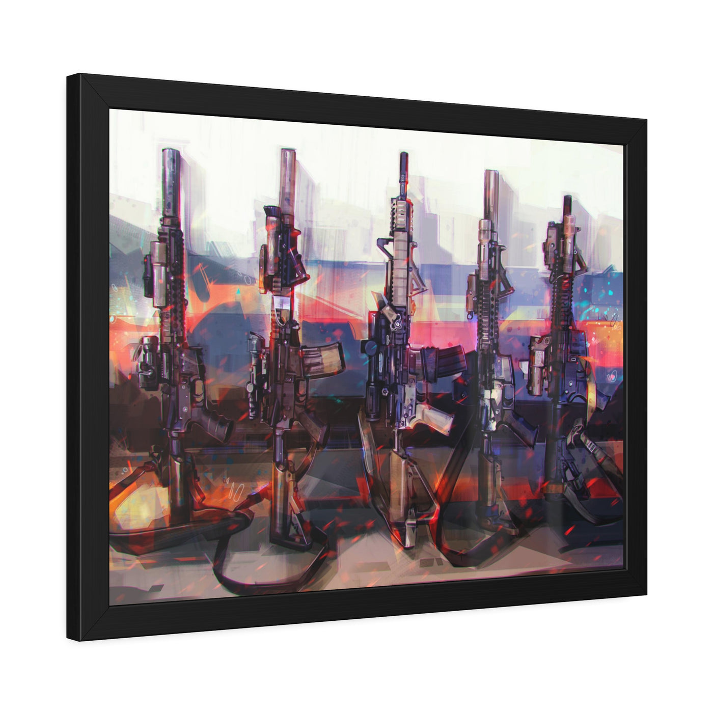 The Lineup - AR15 Painting - Black Frame - Value Collection