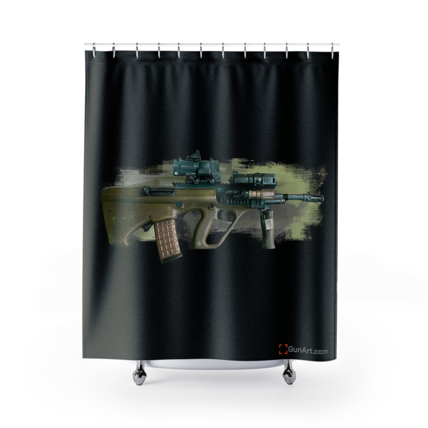 Universal Army Bullpup Rifle Shower Curtains